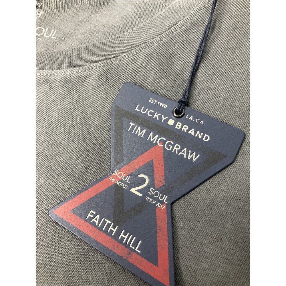 Tim Mcgraw Faith Hill Shirt World Tour Soul 2 Soul Lucky Brand Tee Women M NWT - Picture 2 of 6